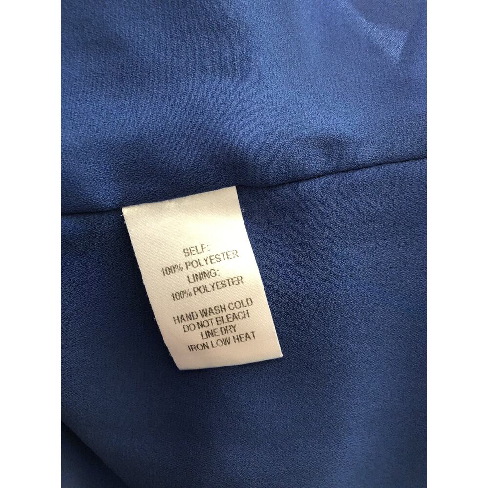 Lulus Manhattan Moment Ruffled Midi Wrap Dress Size XS Blue Straps Sleeveless - Picture 9 of 10
